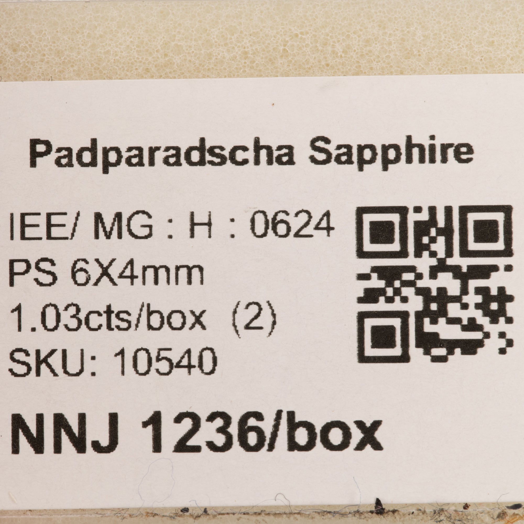 0.51 carat natural padparadscha sapphire pear 6x4mm loose gemstone – view 2
