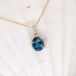 Oval Faceted London Blue Topaz Loose Gemstone 9