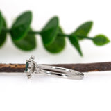 Sanvi 14K White Gold Alexandrite Diamond Ring | Oval 5x4mm