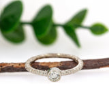 Mayra 14K White Gold Lab Grown Diamond Ring | Round 3mm
