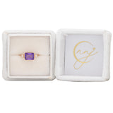 2.4Ct Amethyst Ring with Earth Mined Diamond Accents in Solid 14K Gold – Oval 9x7mm Fine Jewelry