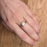 nora 14k dual white yellow gold 2.15cts opal diamond ring