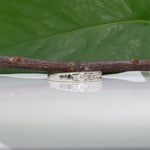 10K white gold diamond estate band