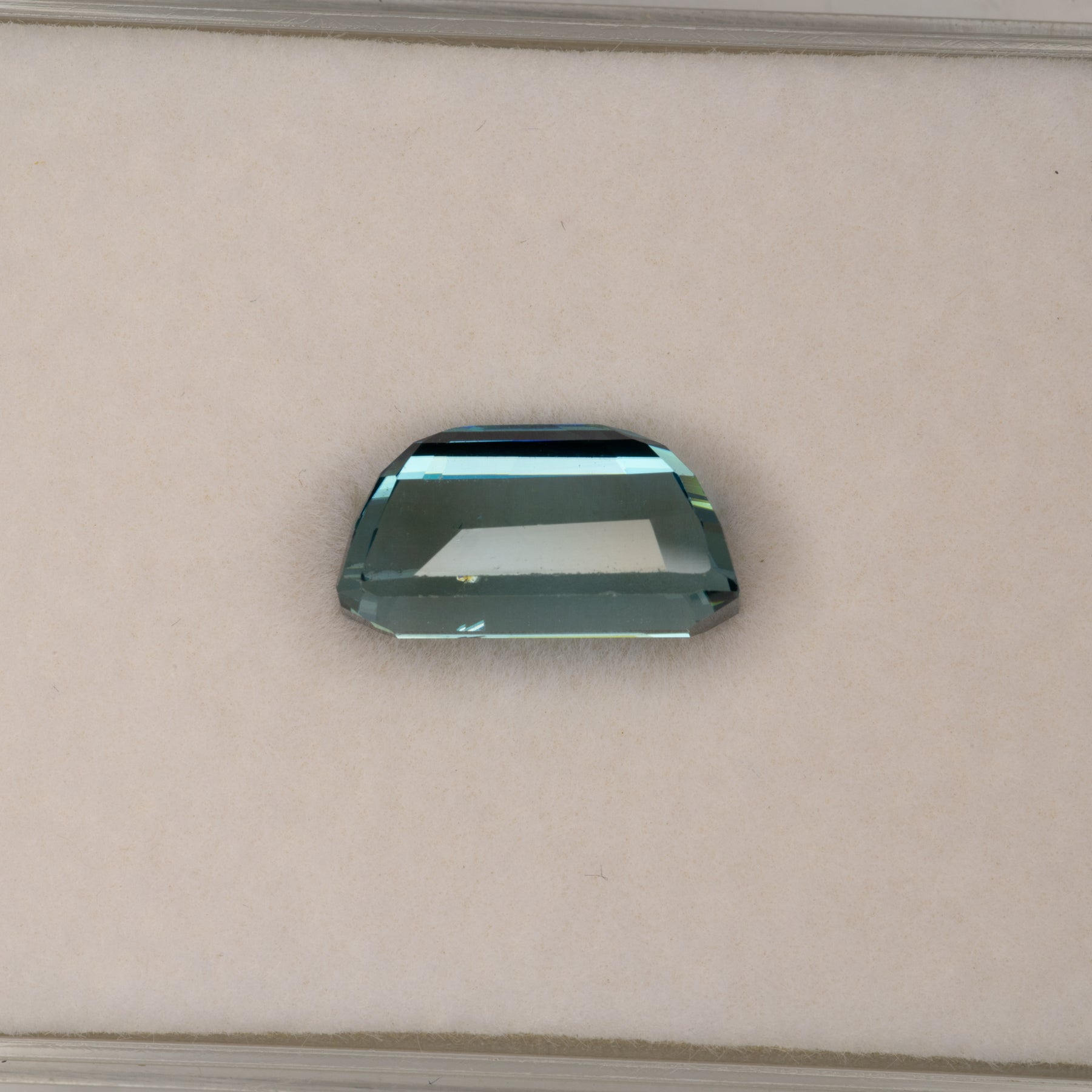 natural cambodian blue zircon emerald cut loose gemstone