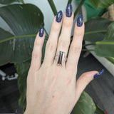 Brielle Solid 14k Gold Bi-Color Tourmaline Ring with Natural Diamond Accents, 20x7mm