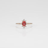 14K yellow gold padparadscha sapphire ring