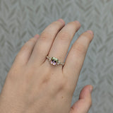 Anne 14K Yellow Gold Bi-Color Tourmaline and Diamond Ring | EM 6.7mm