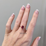 Natural Emerald Cut Madagascar Ruby Gemstone – Faceted Loose Stone for Custom Jewelry