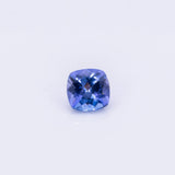 Natural Earth Mined Tanzanite Cushion 5.37x5.38mm 1.6cts – Heat Treated Loose Gemstone for Custom Ring or Pendant - One Stone