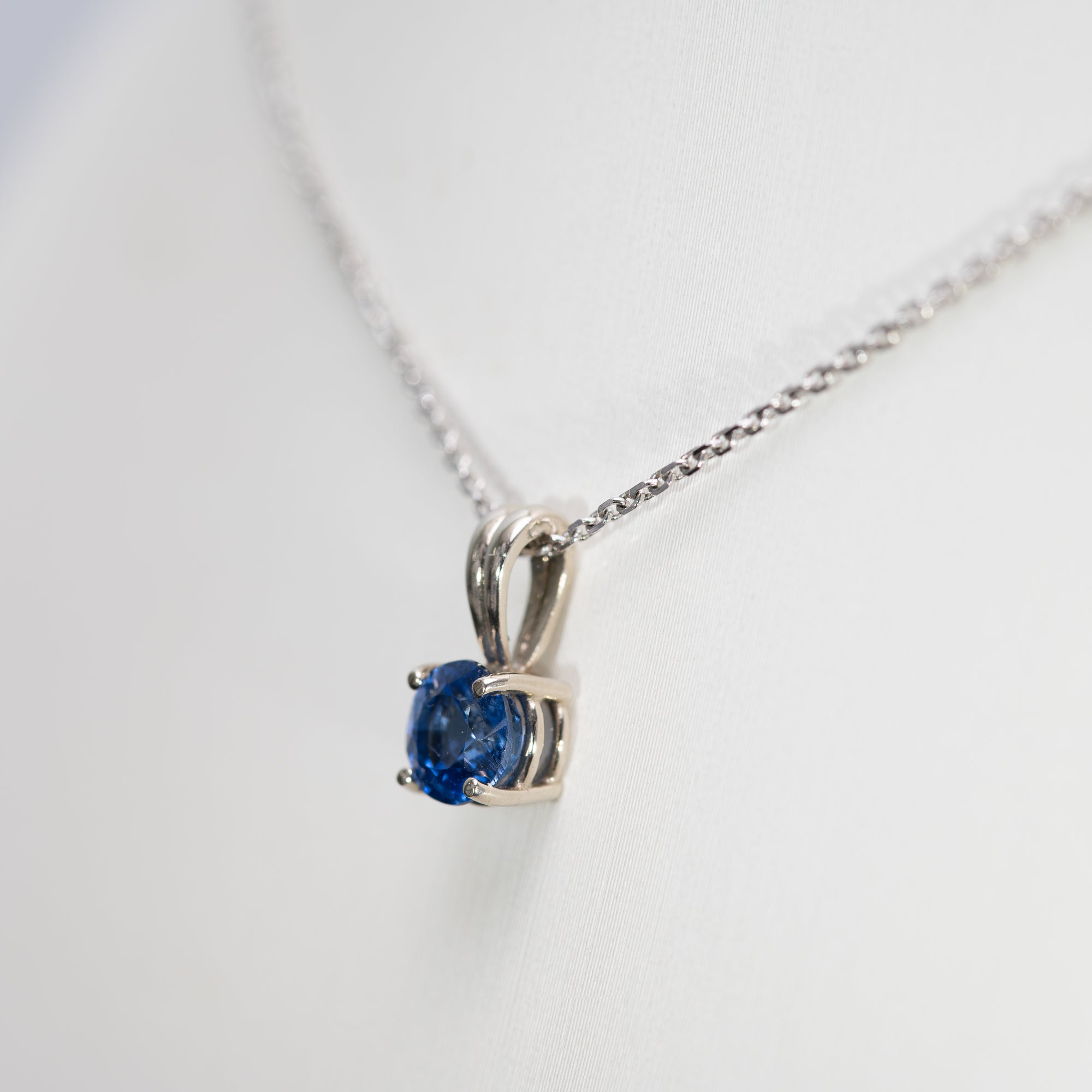 14K White Gold Kyanite Pendant