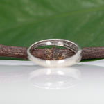 10K white gold diamond estate band