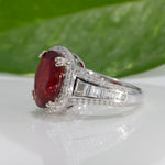14K White Gold Tibetan Sunstone Ring