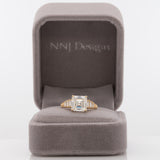 IGI Certified Lab Grown Diamond and Natural Baguette Diamond Ring in 14K Yellow Gold – Elegant Fine Jewelry Ring
