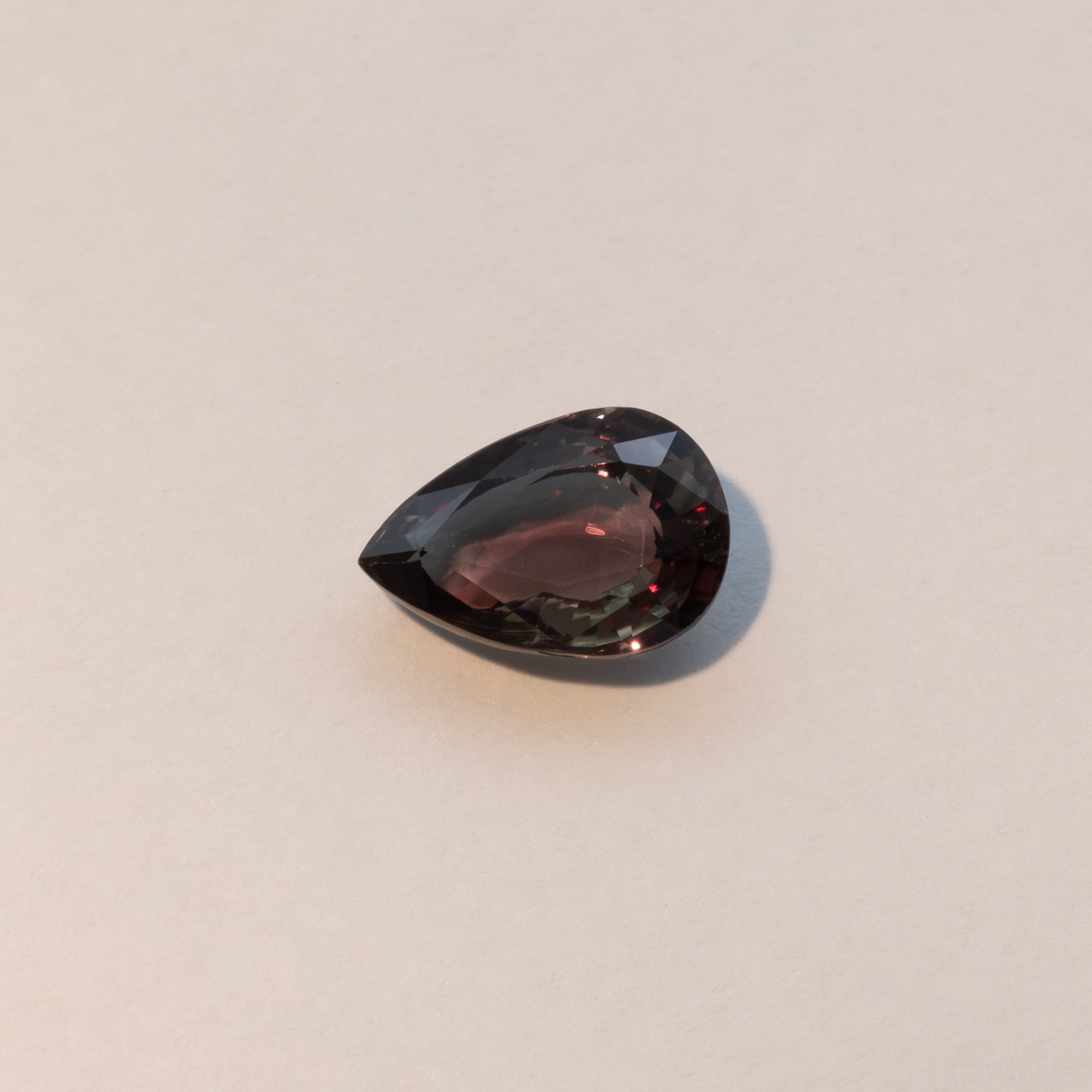 1.95 carat natural color-change alexandrite pear, 9.41x6.42mm untreated loose gemstone – view 3