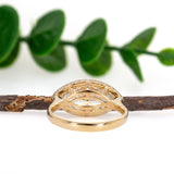 Daisy 14K Yellow Gold Lab-Created and Natural Diamond Ring | Marquise 15.7x7.6mm