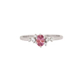 Arumi 14K White Gold Padparadscha Sapphire and Diamond Ring | OV 5x4mm