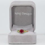 14K yellow gold madagascar ruby ring