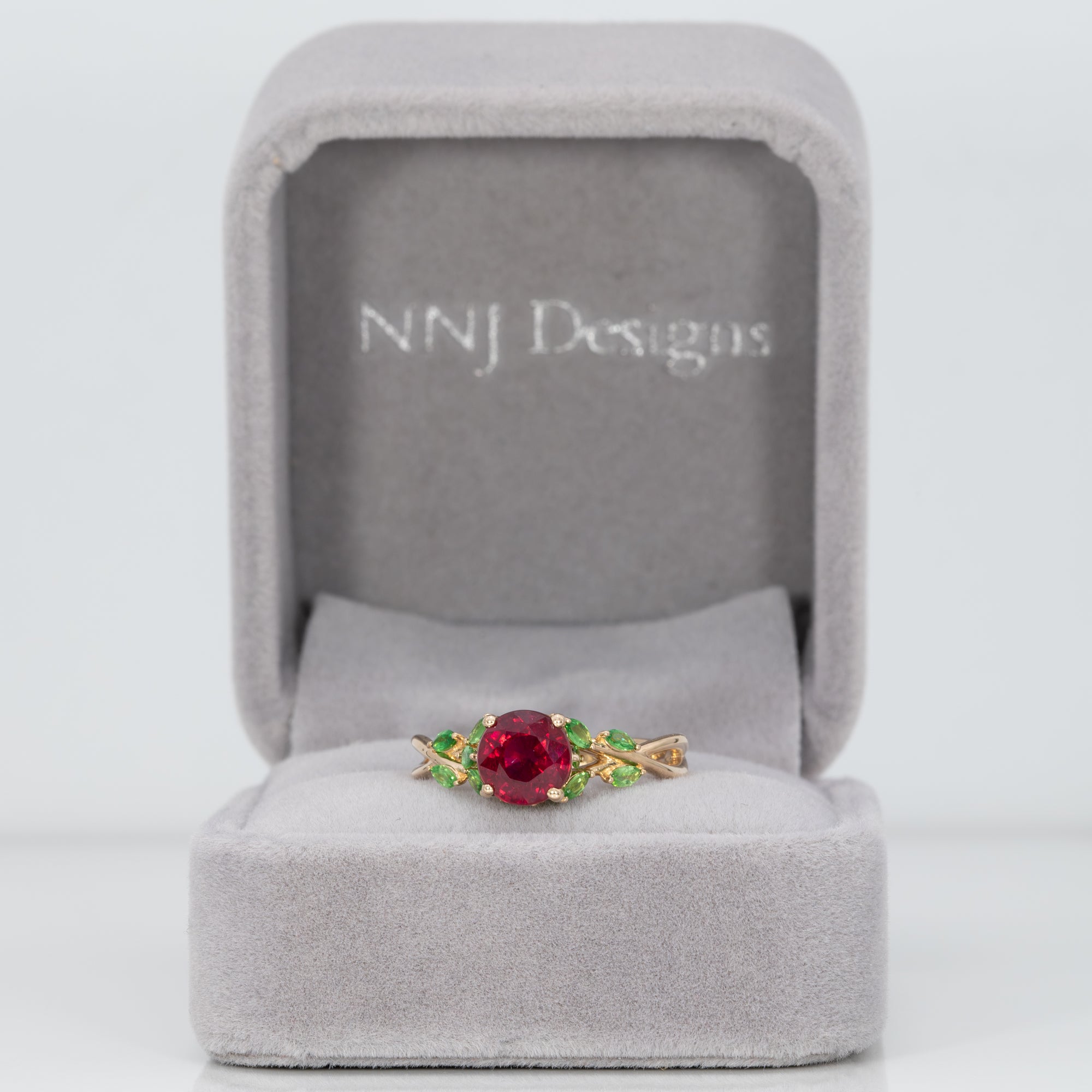 14K yellow gold madagascar ruby ring