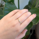 Nivi 14K Yellow Gold Lab Diamond Ring | Round Shape 3mm