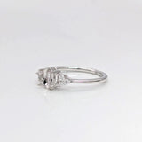 Engagement Ring Semi Mount w Diamond Triads Accents