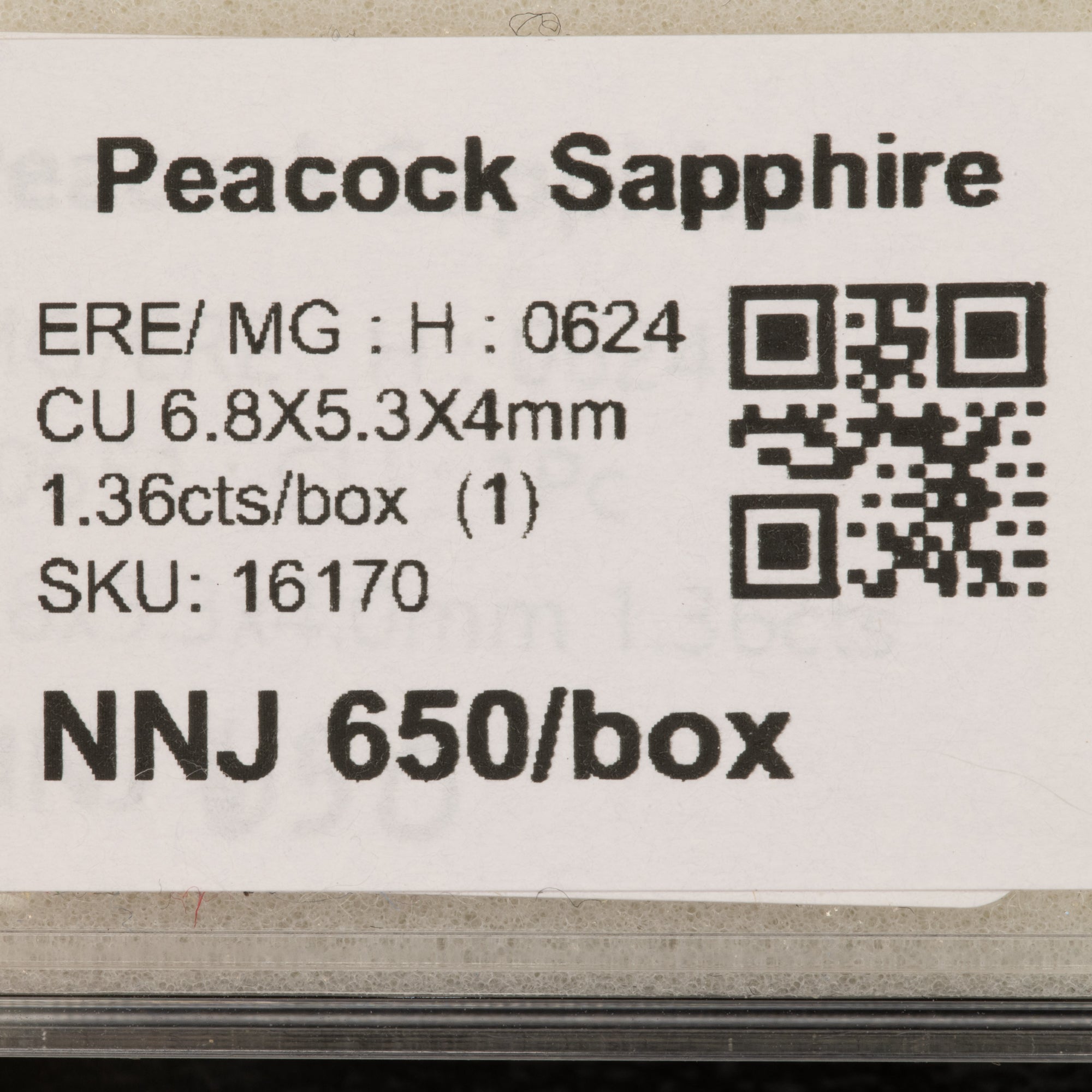 1.36 carat natural peacock sapphire cushion 6.8x5.3mm loose gemstone – view 2