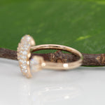 14K yellow gold lab grown diamond cluster ring
