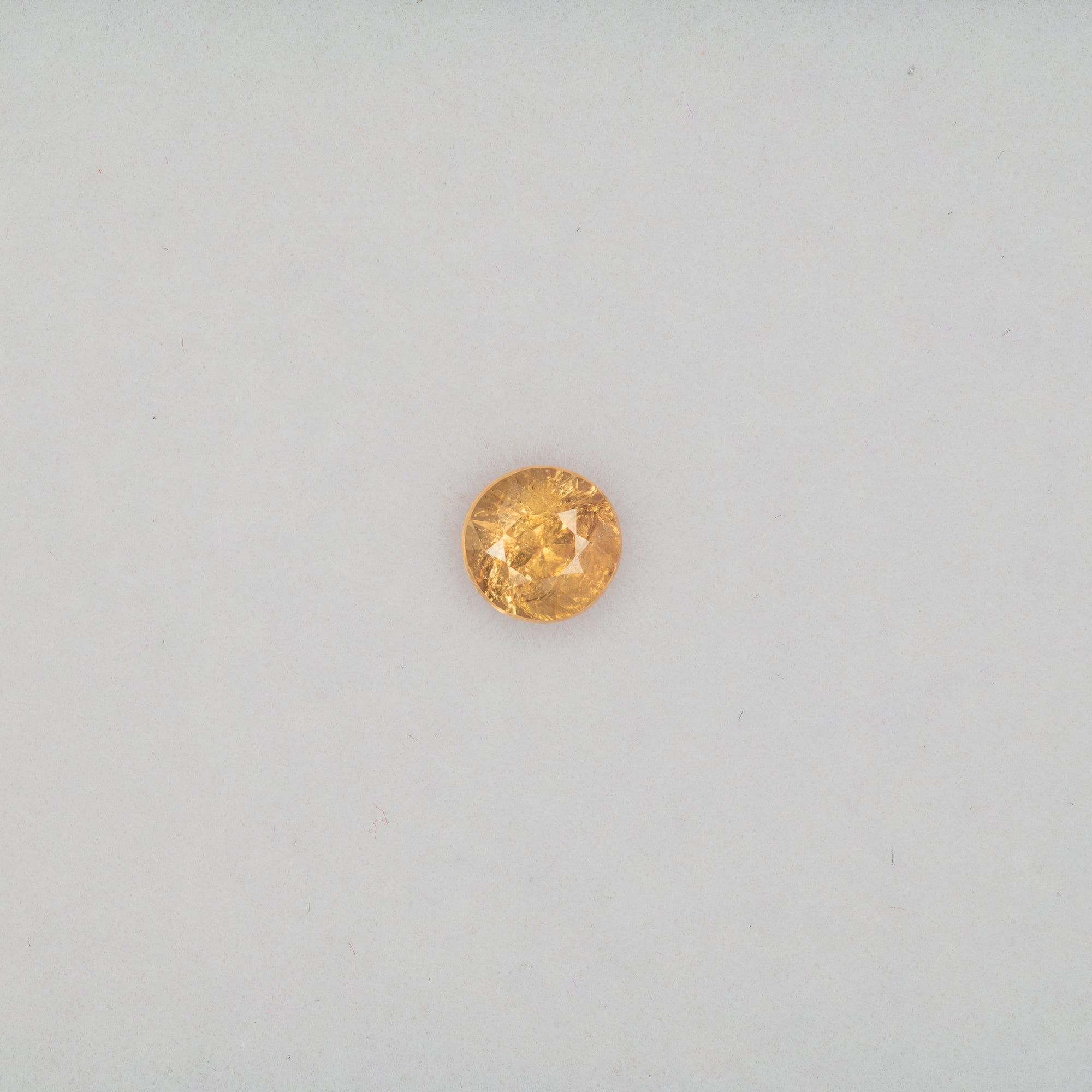0.48 carat natural yellow sapphire, round 4.4mm loose yellow gemstone