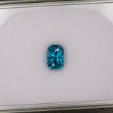 Natural Cambodian Blue Zircon Cushion Cut 8.4x5.9x7.3mm 4.32ct Loose Gemstone