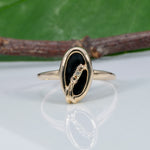10K yellow gold black onyx ring