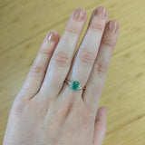 Reena 14K Rose Gold 0.56cts Ethiopian Emerald  Diamond Ring | Emerald Cut 6x4mm
