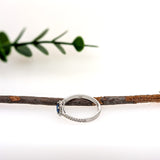 Lynn 14K White Gold 0.42cts AAA Ceylon Sapphire Diamond Ring | Round 4.5mm