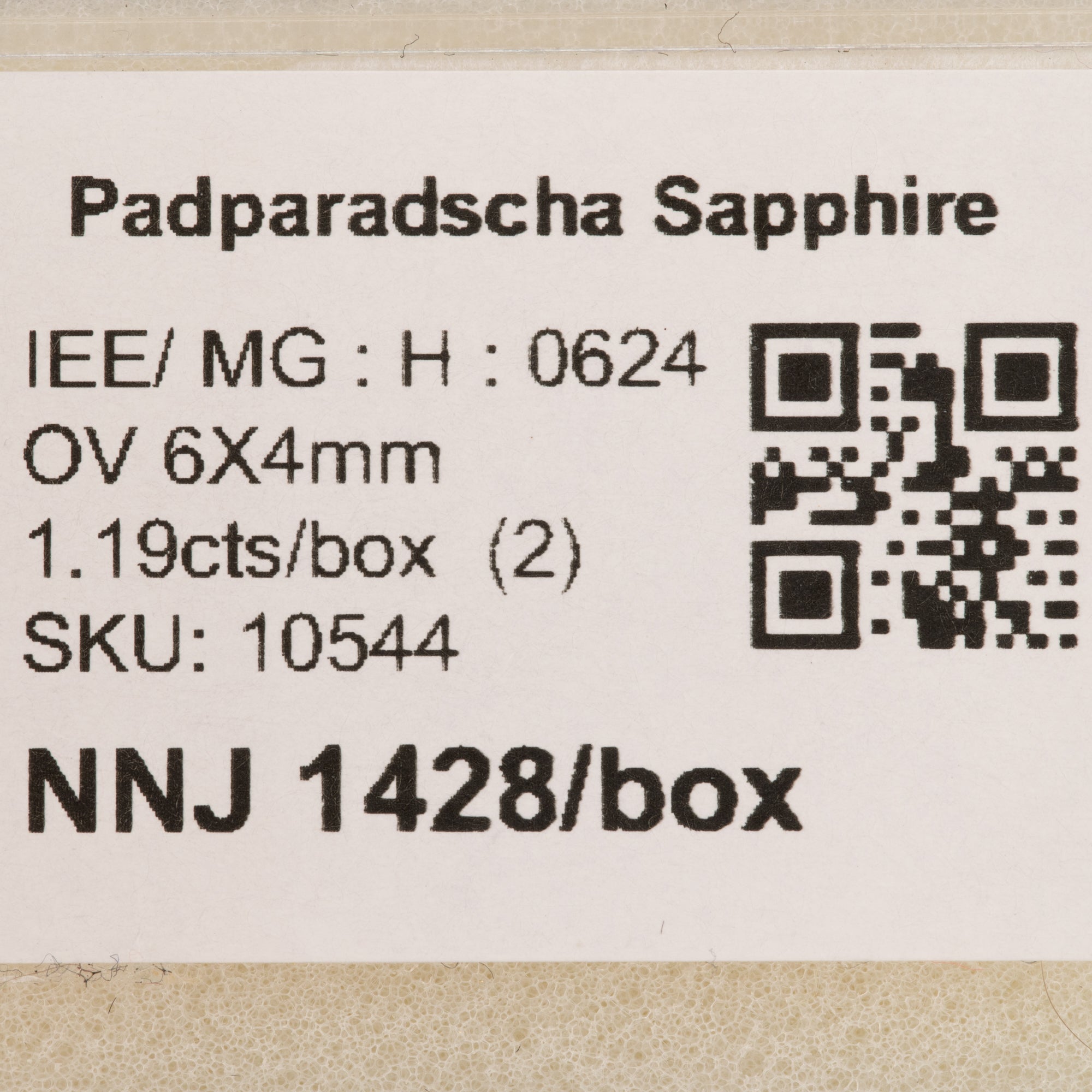0.59 carat natural padparadscha sapphire oval 6x4mm loose gemstone – view 2