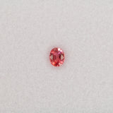 0.47 carat natural padparadscha sapphire, oval 5.2x4.1mm pink-orange loose gemstone