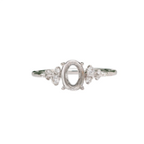 The Bubbly Bride Stunning Engagement Ring Design in 14K Solid Gold | Oval 6x4 7x5 8x6 Customizable