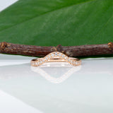 14K rose gold diamond band ring