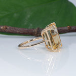 14K yellow gold citrine ring