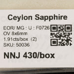 1.20 carat natural Ceylon blue sapphire oval 8x6mm loose gemstone – view 2