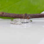 14K white gold diamond band