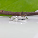 14K white gold diamond band