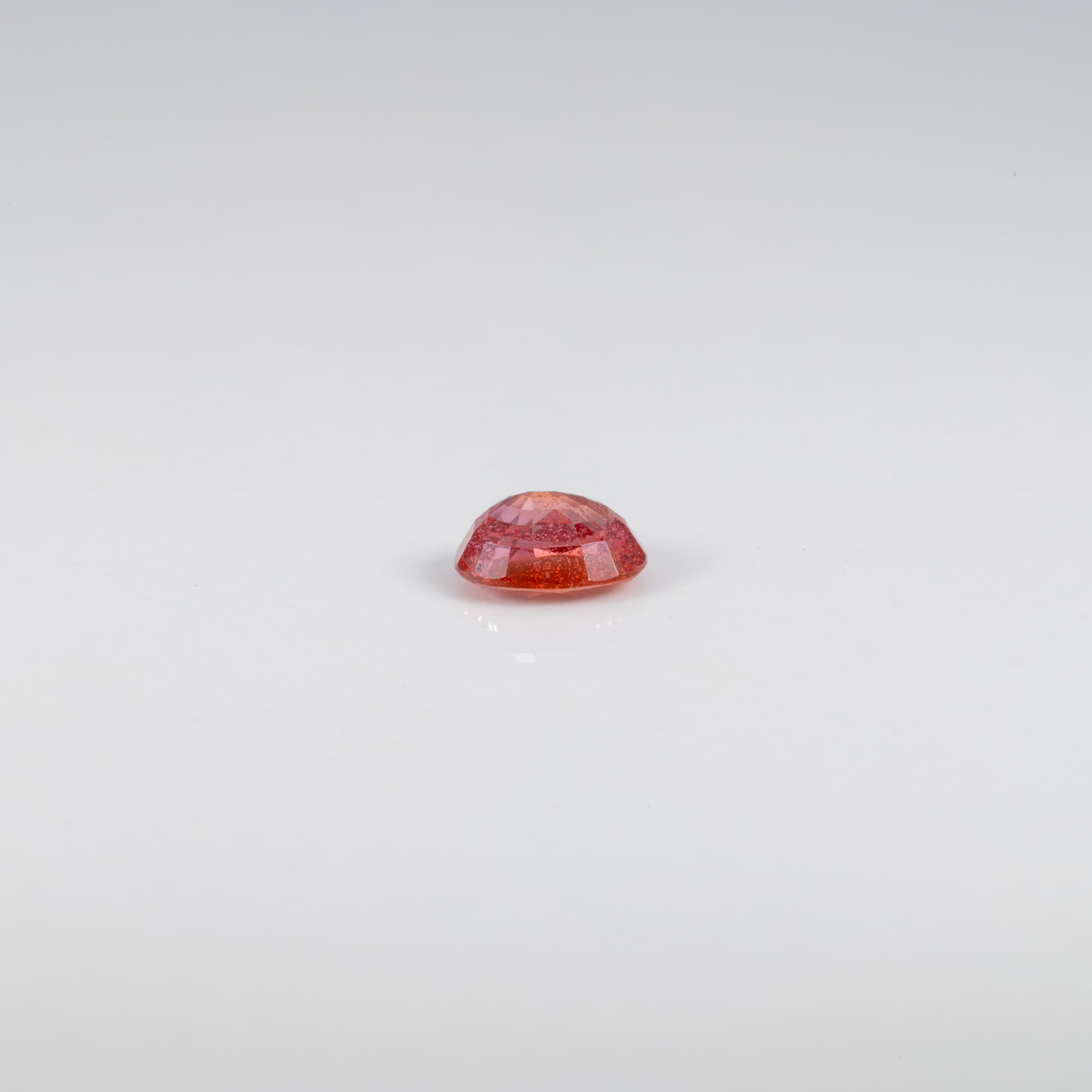 1.05 carat natural Ceylon padparadscha sapphire oval 6.7x5.5mm loose gemstone – view 4