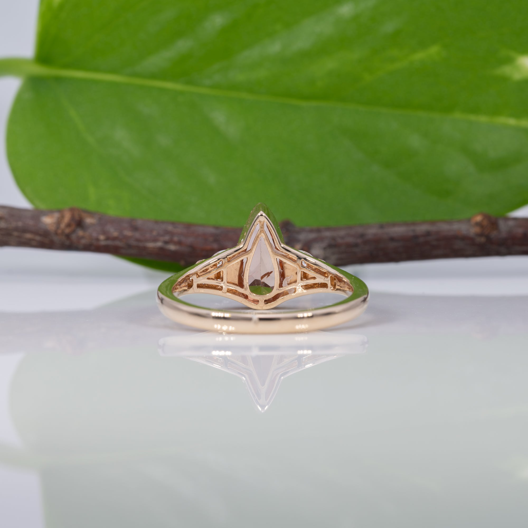 14K yellow gold imperial topaz ring