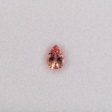 0.78 carat natural padparadscha sapphire, pear 6.6x5mm pink-orange loose gemstone