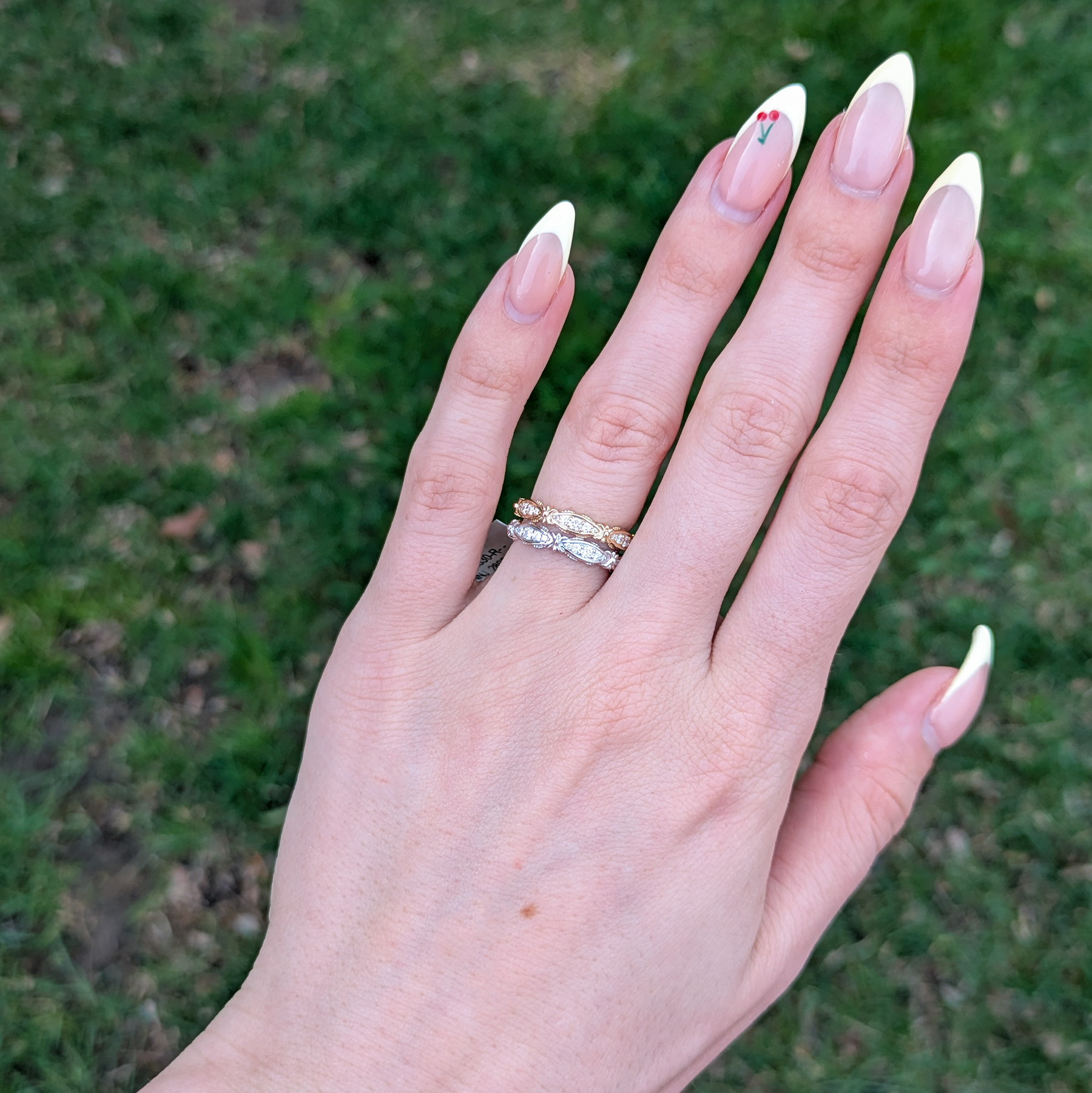 14K white gold diamond eternity band
