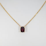 14K yellow gold red spinel necklace