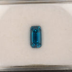 natural cambodian blue zircon emerald cut loose gemstone