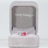 14K rose gold bi-color tourmaline ring