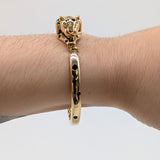 Dhriti 14K Yellow Gold Leopard Diamond Bangle