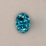 natural cambodian blue zircon oval loose gemstone