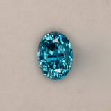 natural cambodian blue zircon oval loose gemstone