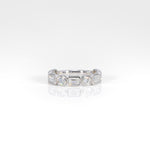 14K white gold lab grown diamond band